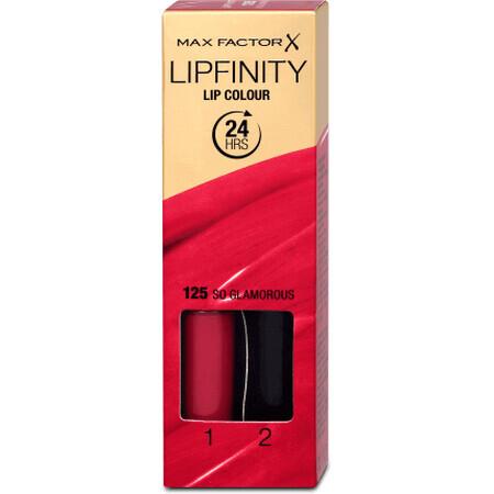 Max Factor Lipfinity 24h flüssiger Lippenstift 125 So Glamorous, 1 Stk