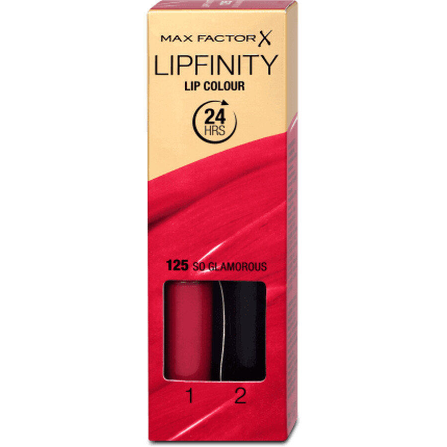 Max Factor Lipfinity 24h flüssiger Lippenstift 125 So Glamorous, 1 Stk