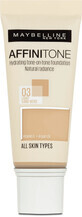 Maybelline New York Affinitone foundation 03 Licht zand beige, 30 ml