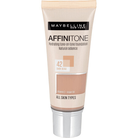 Maybelline New York Affinitone foundation 42 Dark Beige, 30 ml