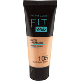 Maybelline New York Fit Me Matte &amp; Poreless Foundation 105 Natural Ivory, 30 ml