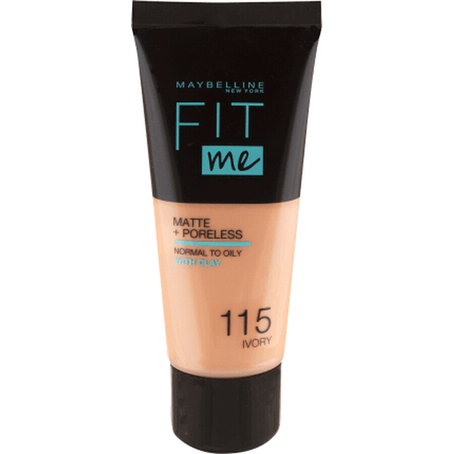 Maybelline New York Fit Me Matte &amp; Poreless Foundation 115 Ivory, 30 ml