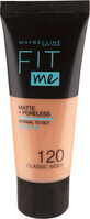 Fondotinta Maybelline New York Fit Me Matte &amp; Poreless 120 Classic Ivory, 30 ml