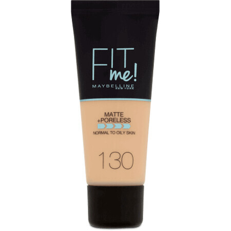 Maybelline New York Fit Me Matte &amp; Poreless Foundation 130 Buff Beige, 30 ml