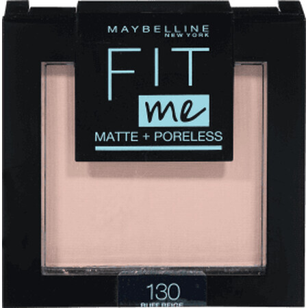 Maybelline New York Fit Me Matte+ Poreless Polvo Compacto 130 Buff Beige, 9 g