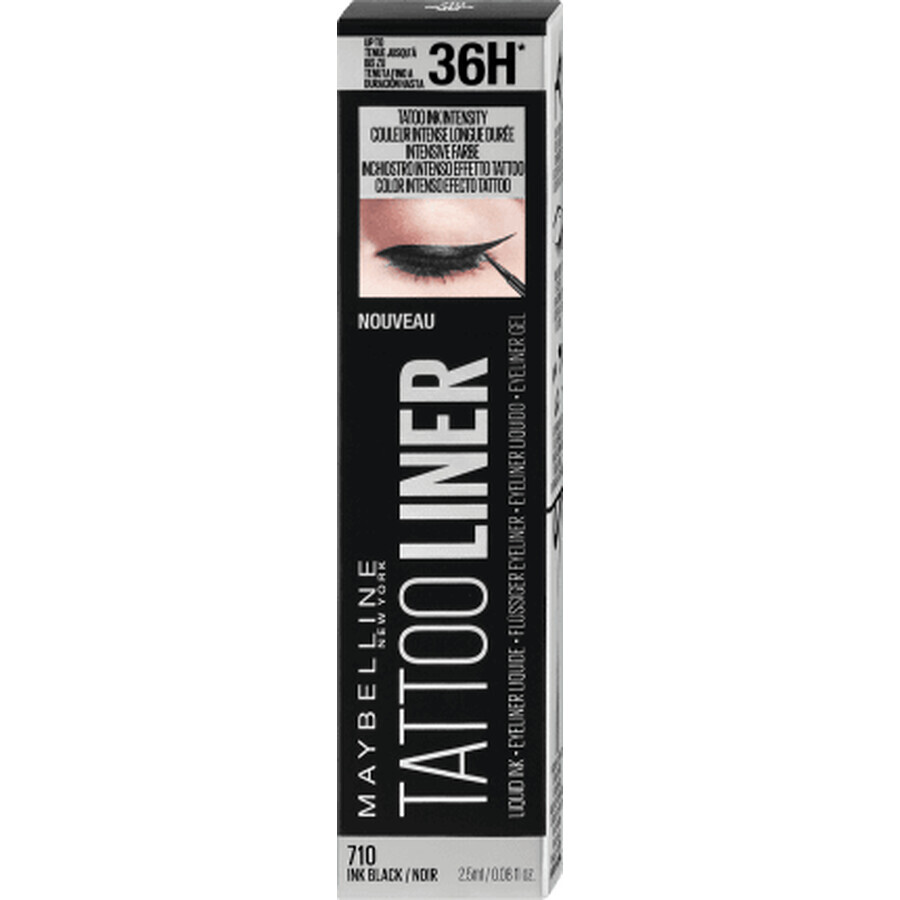 Maybelline New York Tattoo Liner Liquid Ink oogschaduw 710 Zwart, 2,5 ml