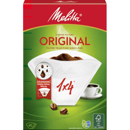 Melitta Melitta papieren koffiefilter nr. 4, 40 st