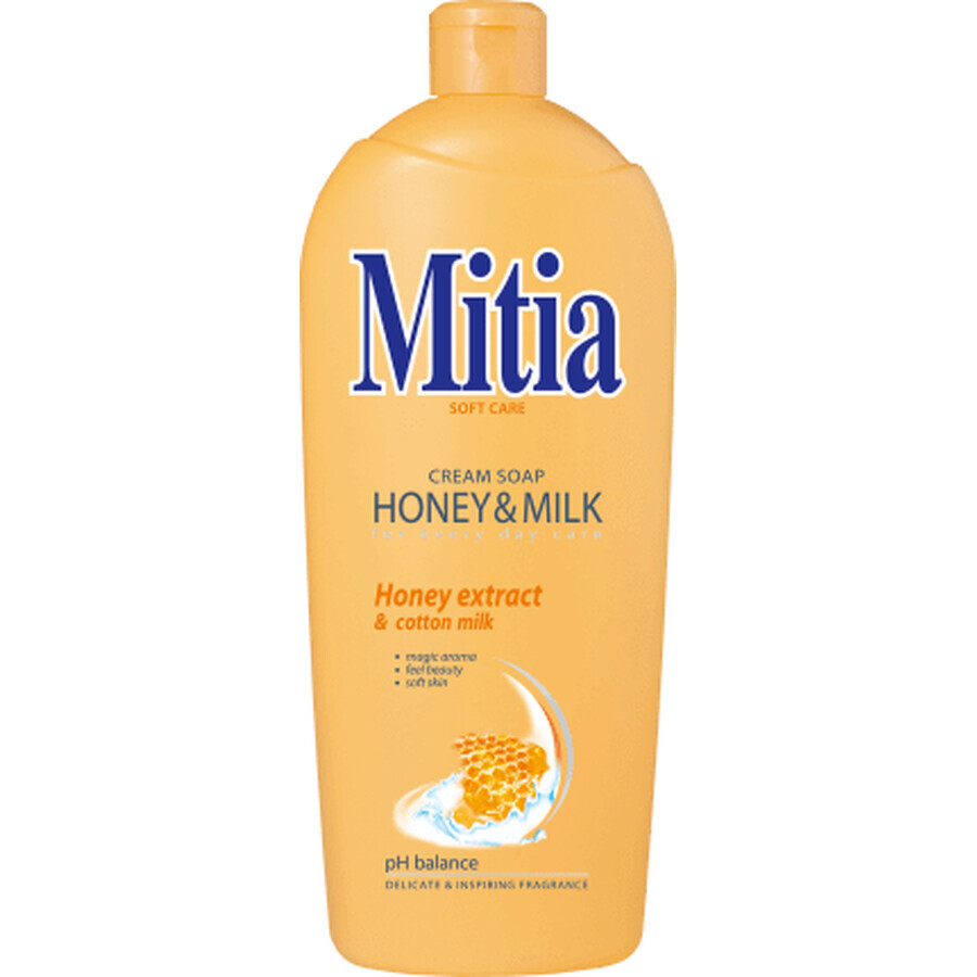 Savon liquide Mitia Réservoir Miel et Lait, 1 l