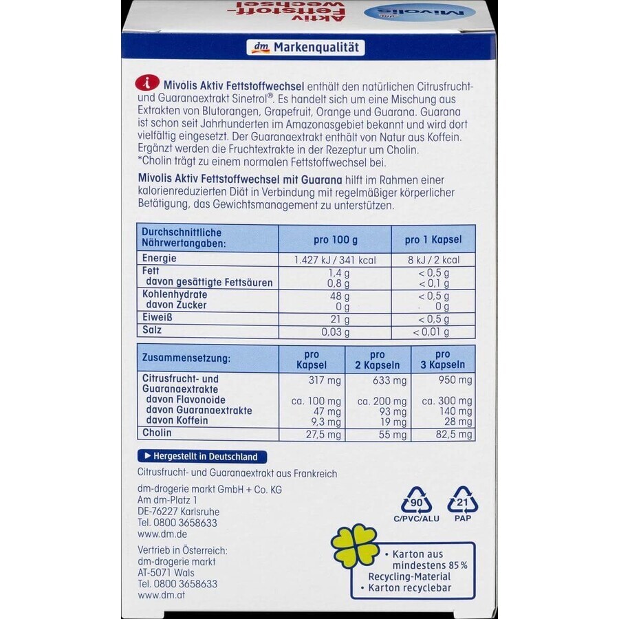 Stimolatore del metabolismo Mivolis Aktiv, 45 pz