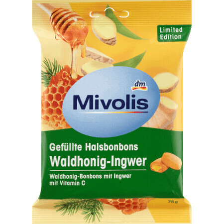 Mivolis Bonbons Miel Gingembre, 75 g