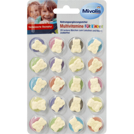 Mivolis Multivitaminen voor kinderen, 14 g, 20 st.