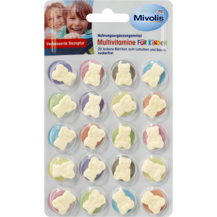 Mivolis Multivitaminen voor kinderen, 14 g, 20 st.