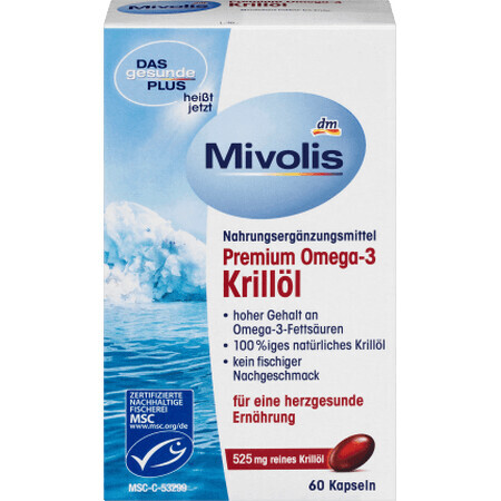 Mivolis Premium Omega-3 Krill oil capsules, 60 pcs