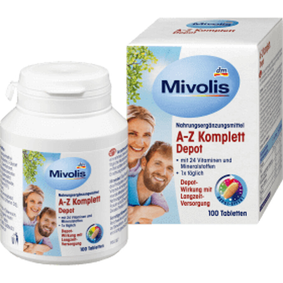 Mivolis Vitamine dalla A alla Z, 138 g, 100 compresse