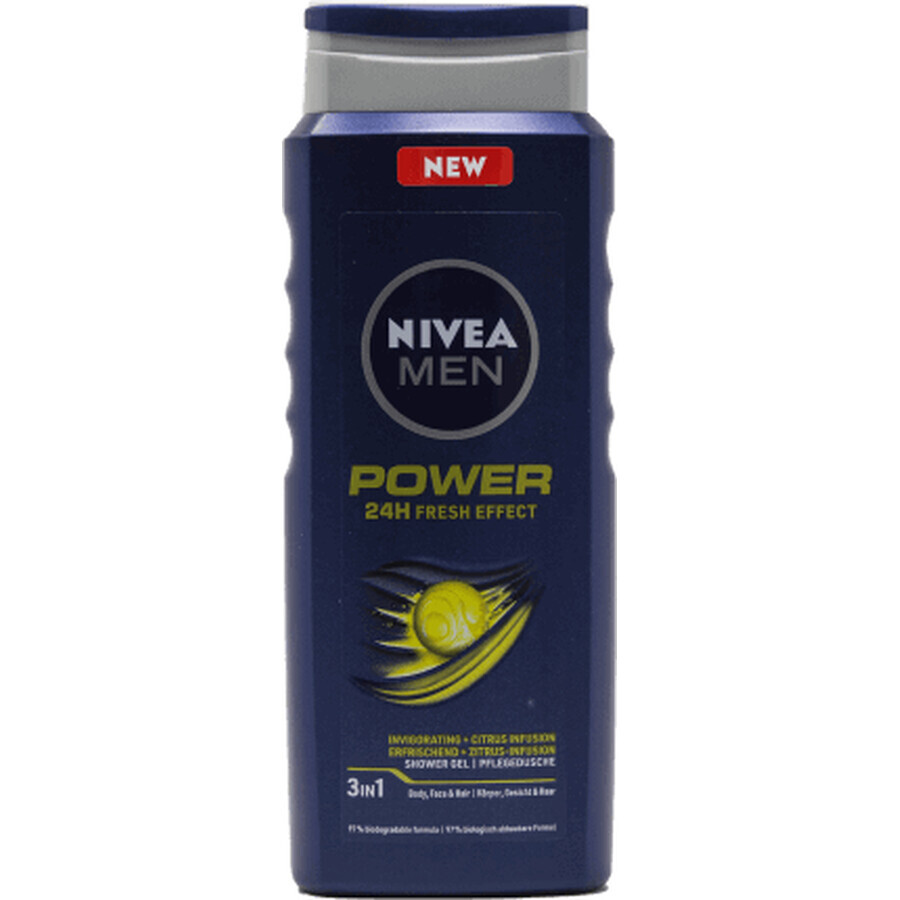 Gel doccia Nivea MEN Power Refresh, 500 ml