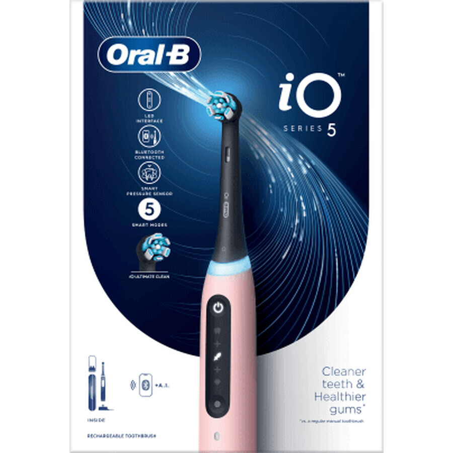 Oral-B iO5 Elektrische Zahnbürste Blush Pink, 1 Stück