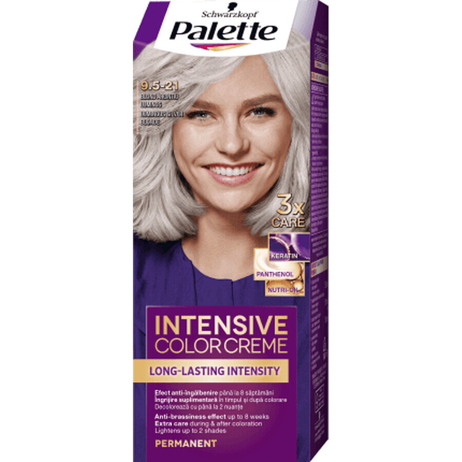 Palette Intensive Color Creme Vopsea permanentă  9.5-21 Blond Argintiu Luminos, 1 buc