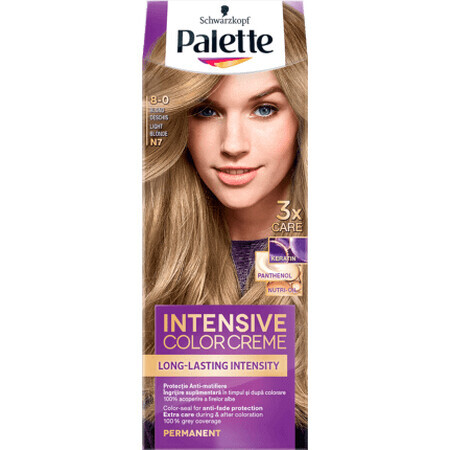 Palette Intensieve Kleur Creme Permanent Haarkleur N7 (8-0) Blond, 1 stuk