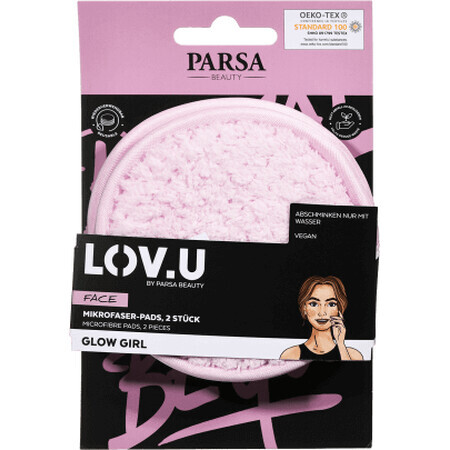 Parsa Beauty LOV.U dischete din microfibră, 2 buc