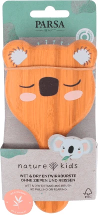 Parsa Beauty Bamboe borstel met Koala beer, 1 stuk