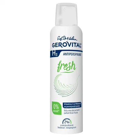 Gerovital H3 Classic Fresh Déodorant anti-transpirant, 150 ml, Farmec