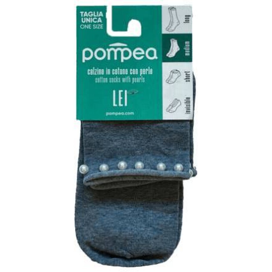 Pompea Chaussettes courtes pour femmes Chaussettes Perlita grises, 1 pièce