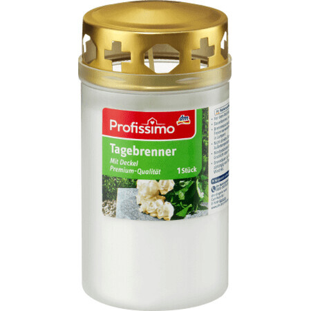 Profissimo White candle with lid, 1 piece