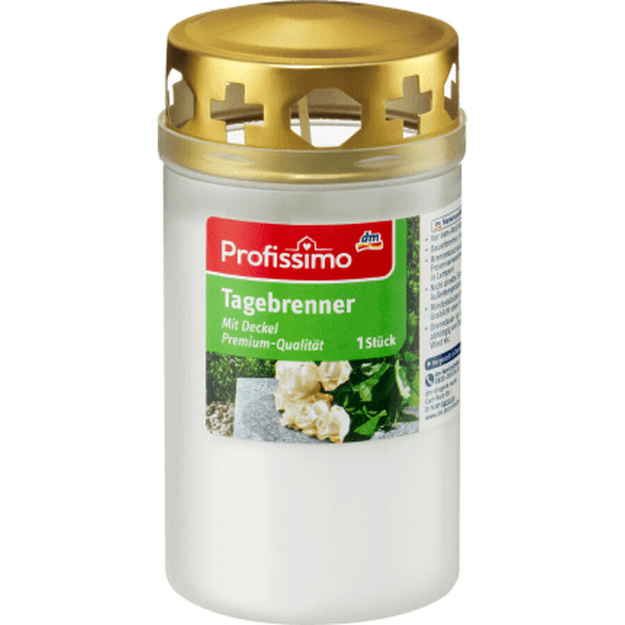 Profissimo White candle with lid, 1 piece