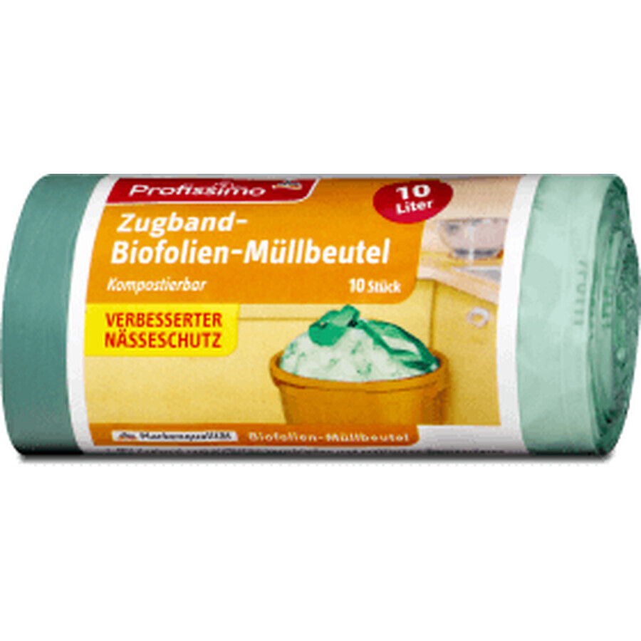 Profissimo Bio-folie Huishoudzakken met tape, 10 L, 10 st.