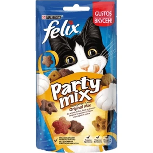 Purina felix Party mix pollo, tacchino, fegato, 60 g