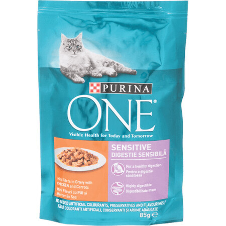 Purina One Natvoer voor katten met kippenvlees, 85 g