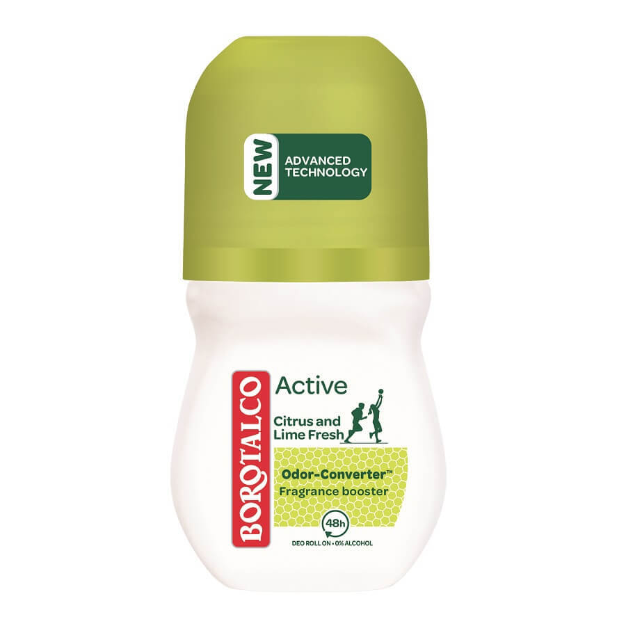 Deo-Roller Active Citrus und Limette, 50 ml, Talkumpuder