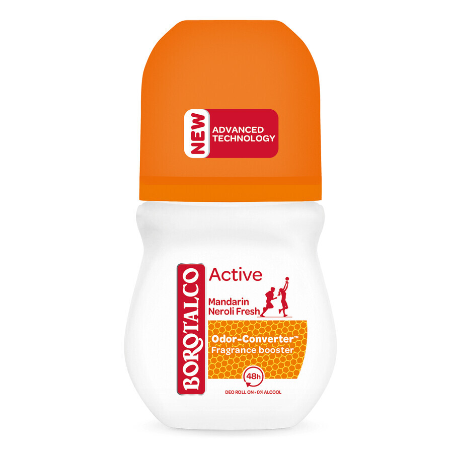 Déodorant roll-on Active Tangerine and Neroli, 50 ml, Borotalco