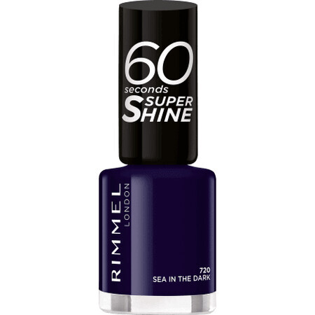 Rimmel London Smalto per unghie 60 Seconds Super Shine 720 Mare al buio, 8 ml