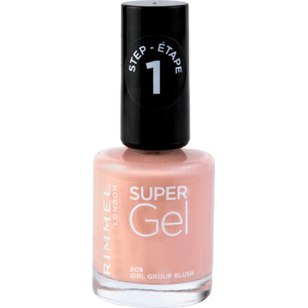 Rimmel London Super Gel Nail Polish 008 Girl Group Blush, 12 ml