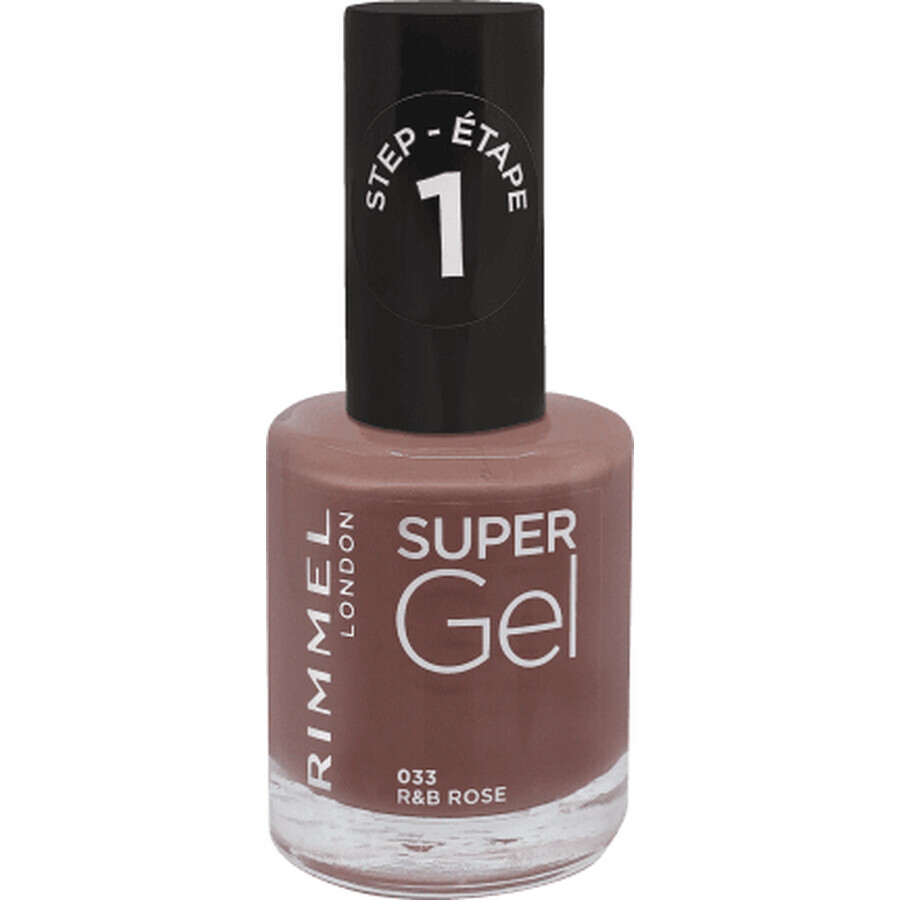 Rimmel London Smalto Super Gel 033 R&B Rose, 12 ml