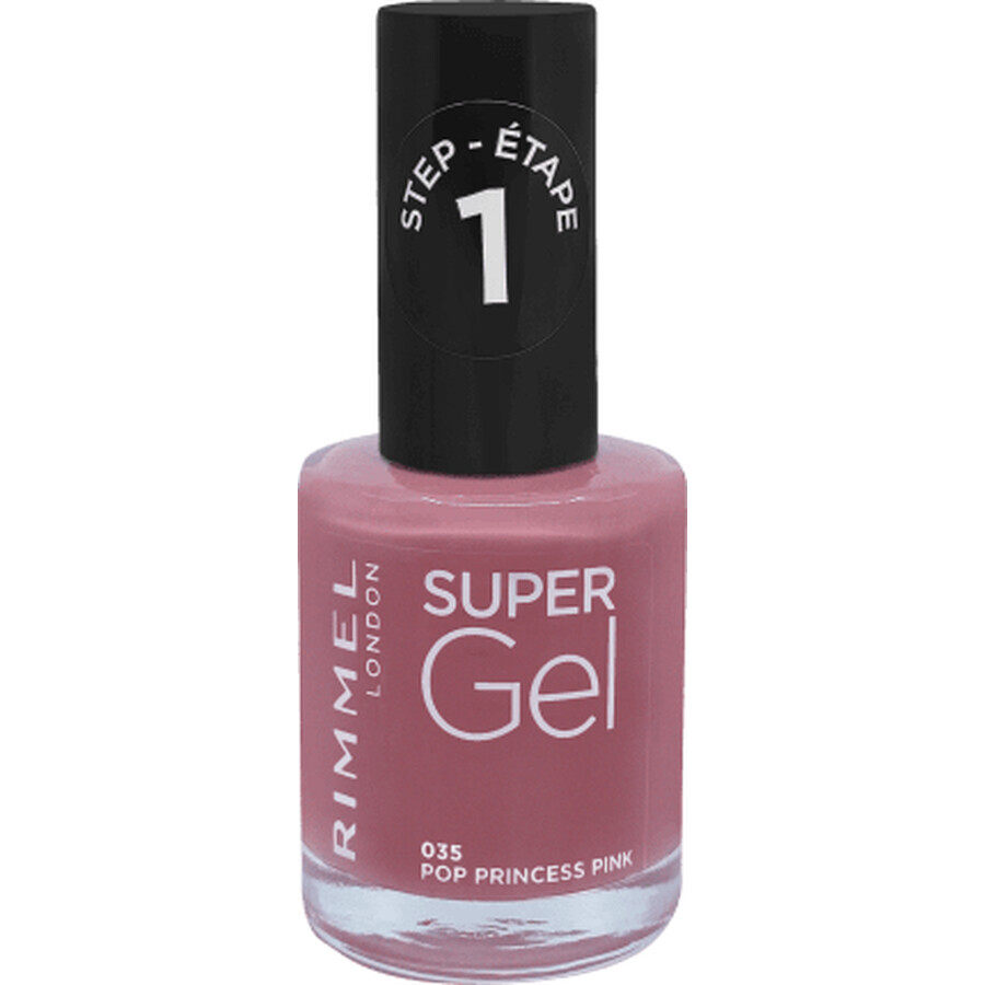 Rimmel London Esmalte de uñas de gel 035 Pop princess rosa, 12 ml