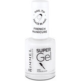 Rimmel London Super Gel French Manicure Nail Lacquer 090 Porcelain, 12 ml