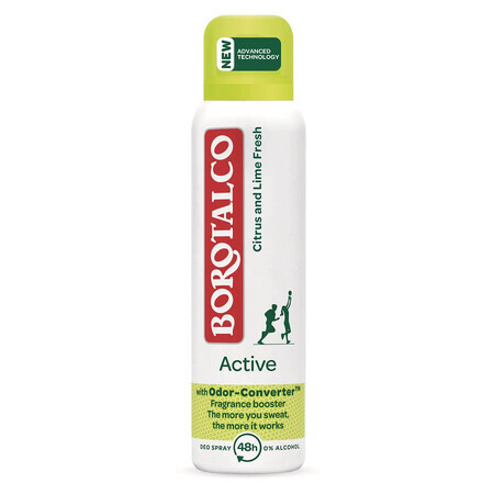 Spray déodorant Active Citrus and Lime, 150 ml, poudre de talc