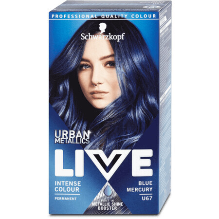 Schwarzkopf Live Permanent Haarkleuring U67 Blue Mercury, 142 g