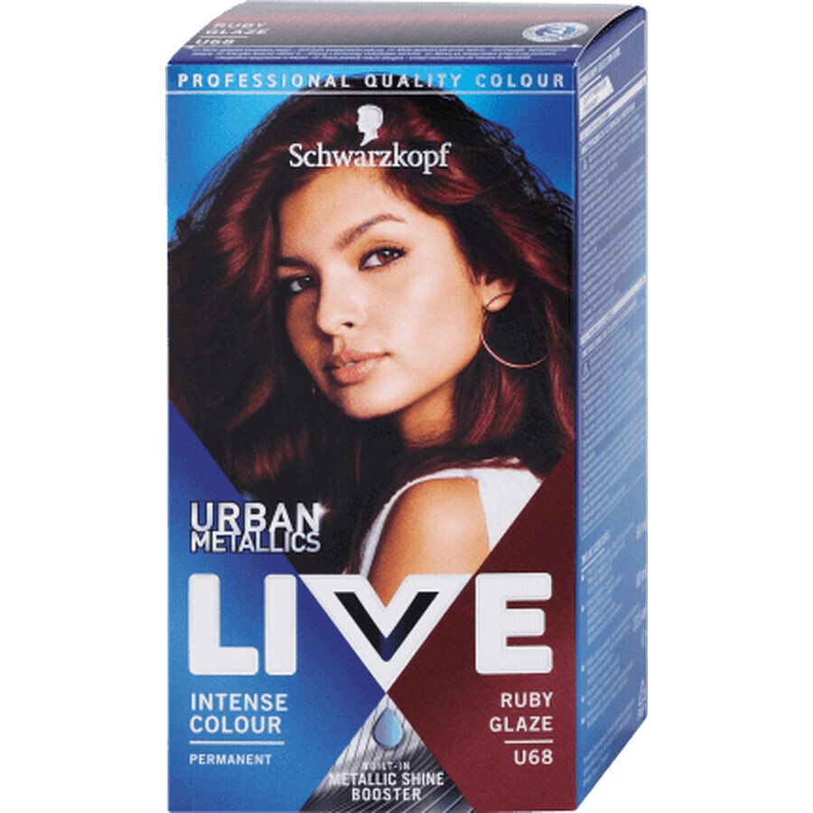 Schwarzkopf Live Permanent Haarkleuring U68 Ruby gGaze, 142 g