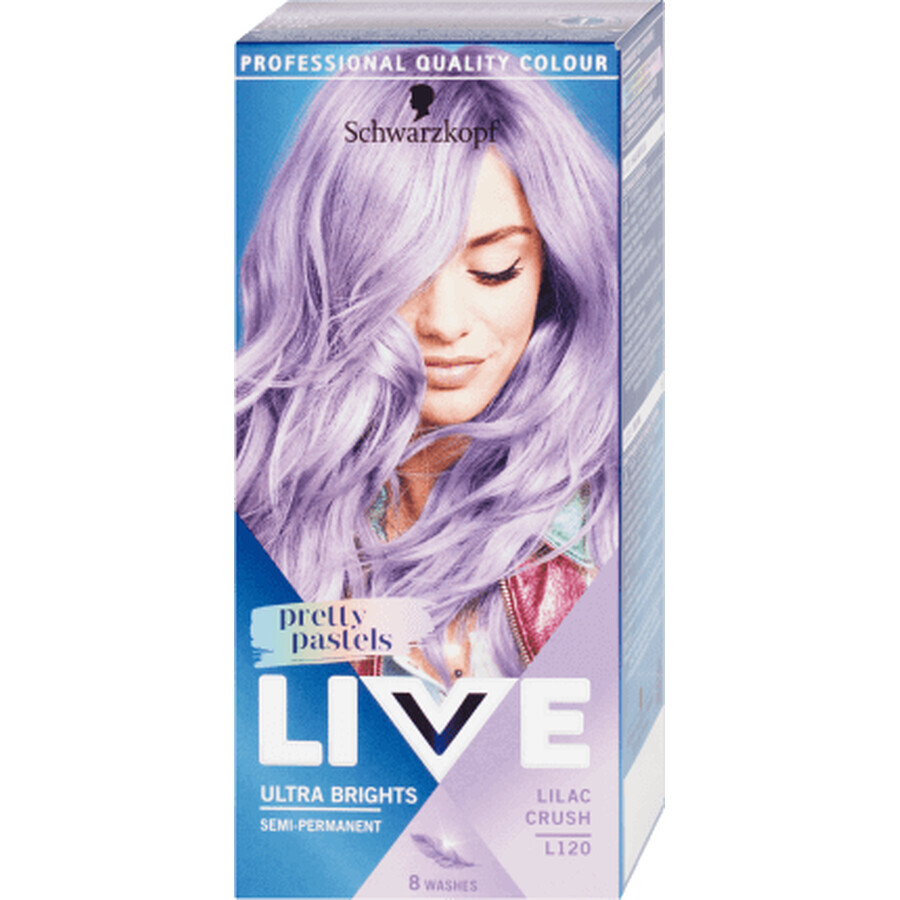 Schwarzkopf Live Vopsea de păr semipermanentă L12 Liliac Blush, 80 g