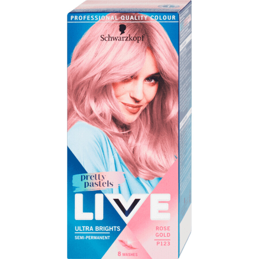 Schwarzkopf Live Vopsea de păr semipermanentă P12 Rose Gold, 80 g