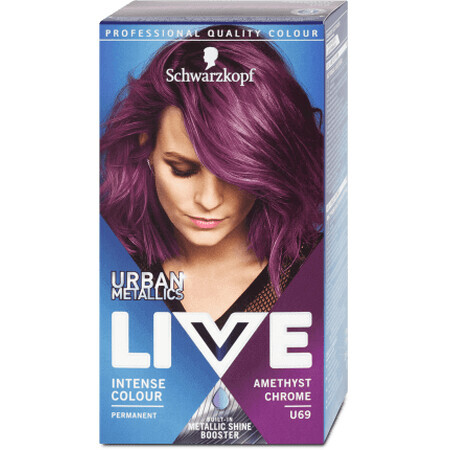 Schwarzkopf Live Teinture semi-permanente U69 Ametyst Chrom, 142 g