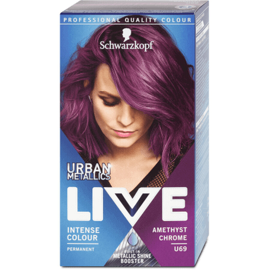 Schwarzkopf Live Semi-permanentes Haarfärbemittel U69 Ametyst Chrom, 142 g