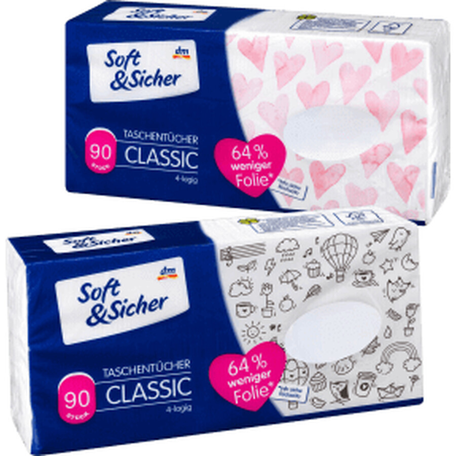 Soft&amp;Sicher Neusdoekjes, 90 stuks