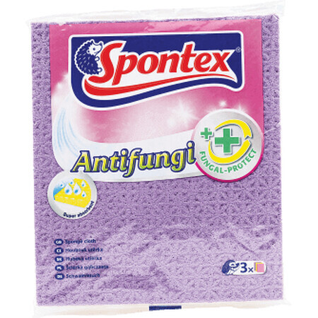 Spontex anti-fungal washcloth, 3 pcs