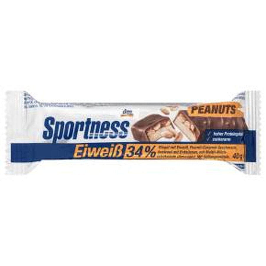 Sportness Baton proteic arahide și caramel, 40 g