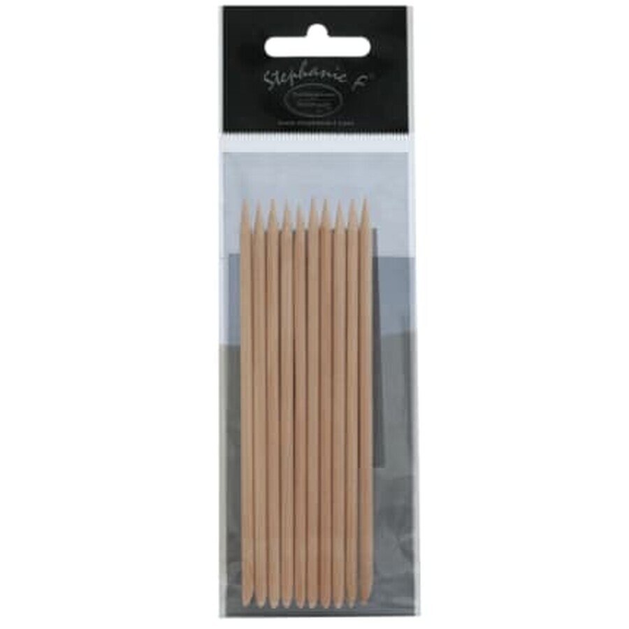 Stephanie F Set van 10 houten manicuresticks, 10 stuks