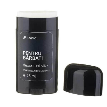 Deodorant stick pentru bărbați 100% natural fără alcool, 75 ml, Sabio